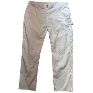 Genuine Dickies Men's Relaxed Fit Painters Pants Flat Front Size 42x32 White